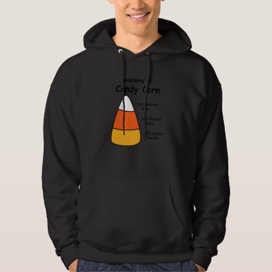 Creepy Anatomy of Candy Corn Halloween Hoodie (Voorkant)