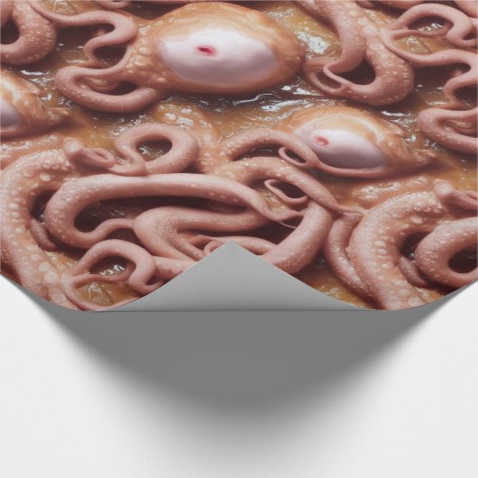 Creepy and Gross Alien Eyeball and Tentacle Stew Cadeaupapier (Hoek)