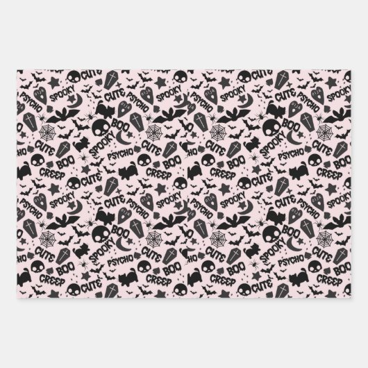 CREEPY AND SCARY HALLOEEN INPAKPAPIER VEL (Voorkant 3)