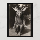 Creepy Bat Strange Halloween Briefkaart (Voorkant)