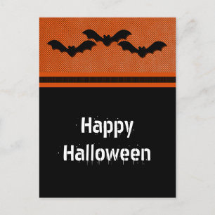 Creepy Bats Halloween Briefkaart, Oranje Briefkaart