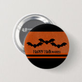 Creepy Bats Halloween Button, Oranje Ronde Button 5,7 Cm (Voorkant /achterkant)