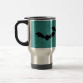 Creepy Bats Halloween Mok, Blauwgroen Reisbeker (Links)