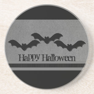 Creepy Bats Halloween Onderzetter, Light Grey Zandsteen Onderzetter