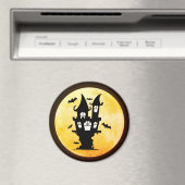 Creepy Bats, Haunted House en Full Moon Halloween Magneet (Insitu (Vaatwasser))