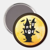 Creepy Bats, Haunted House en Full Moon Halloween Magneet (Voorkant / Achterkant)
