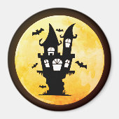 Creepy Bats, Haunted House en Full Moon Halloween Magneet (Voorkant)