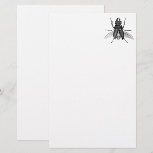 Creepy Beetle Bug met Scarey Pincher Mandibles Briefpapier (Voorkant / Achterkant)