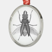 Creepy Beetle Bug met Scarey Pincher Mandibles Metalen Ornament (Links)