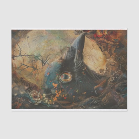 Creepy Bird Beak Decoupage Tissuepapier (Voorkant)