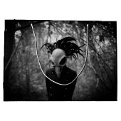 Creepy Bird Skull Halloween Groot Cadeauzakje (Achterkant)