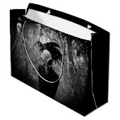Creepy Bird Skull Halloween Groot Cadeauzakje (Achterkant Gekanteld)