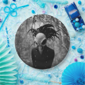 Creepy Bird Skull Halloween Papieren Bordje (Feest)