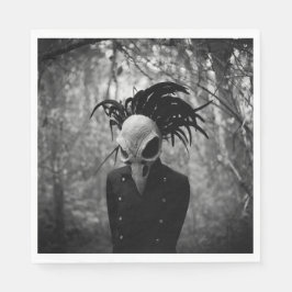 Creepy Bird Skull Halloween Servet