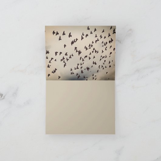 Creepy Birds Dank je wel Kaart (Binnen)