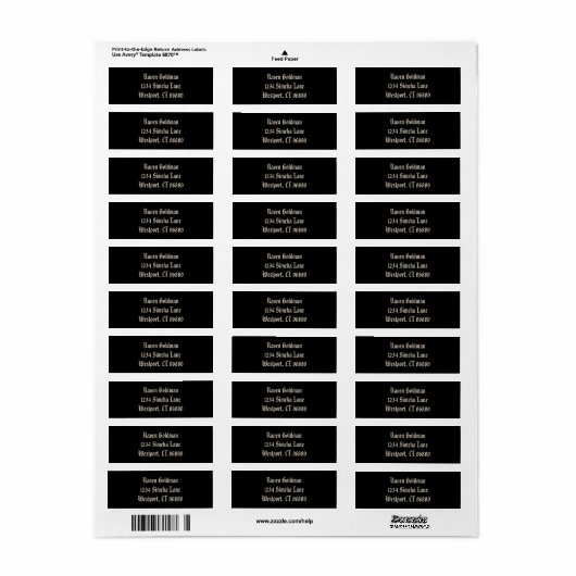 Creepy Birds Return Address Label I (Full Sheet)