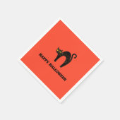 Creepy Black Cat Halloween Servet (Hoek)