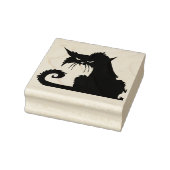 Creepy Black Cat Rubberstempel (Stempel)