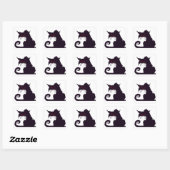 Creepy Black Cat Vierkante Sticker (Vel)