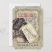 Creepy Black Crow Halloween Event Kaart (Voorkant)