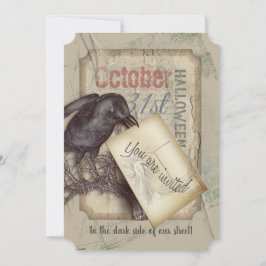 Creepy Black Crow Halloween Event Kaart