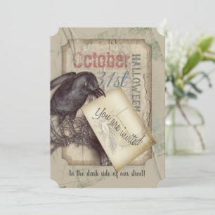 Creepy Black Crow Halloween Event Kaart