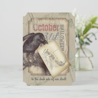 Creepy Black Crow Halloween Event Kaart