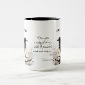 Creepy Black Raven Happy Halloween Mok (Midden)