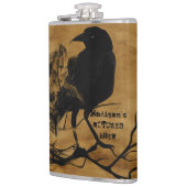 Creepy Black Raven Witches Brew Heupfles (Links)