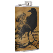 Creepy Black Raven Witches Brew Heupfles (Rechts)