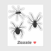 Creepy Black Spider Silhouettes Sticker (Vel)