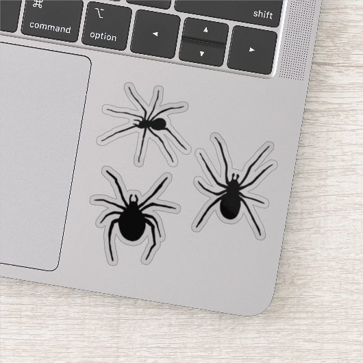 Creepy Black Spider Silhouettes Sticker (Detail)