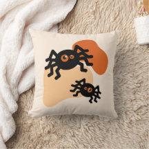 Creepy Black Spiders & Blob Oranje Vorm Halloween