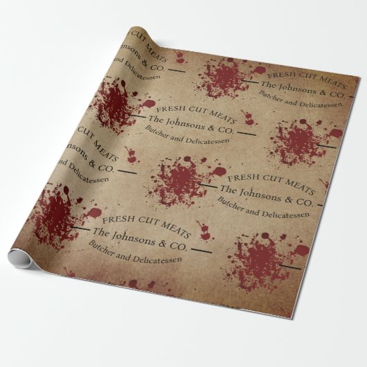 Creepy Bloody Custom Butcher Cadeaupapier (Uitgerold)