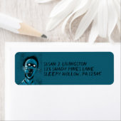 Creepy Blue Boy Zombie Return Address Etiket (Insitu)