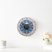 Creepy Blue Eyeball Halloween Fun Clock Ronde Klok (Huis)