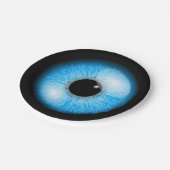 Creepy Blue Eyeball Halloween Papieren Bordje (Gekanteld)