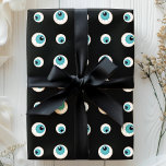 Creepy Blue Eyeball Halloween Science Patroon Cadeaupapier<br><div class="desc">Creepy Blue Eyeball Halloween Science Pattern Wrapping Paper. Trendy chic wrapping paper design. Ideaal voor een verjaardagsfeest,  baby shower en zelfs feestdagen!</div>