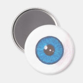 Creepy Blue Eyeball Magnet (Voorkant / Achterkant)