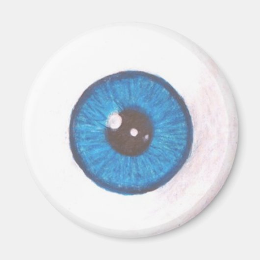 Creepy Blue Eyeball Magnet (Voorkant)