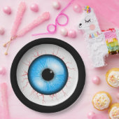 Creepy Blue Eyeball Papieren Bordje (Feest)