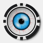 Creepy Blue Eyeball Poker Chips (Voorkant)