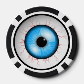 Creepy Blue Eyeball Poker Chips (Achterkant)