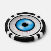 Creepy Blue Eyeball Poker Chips (Enkel)