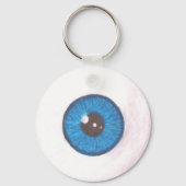 Creepy Blue Eyeball Sleutelhanger (Voorkant)