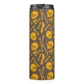 Creepy Bony Skulls en Botten Thermal Tumbler Thermosbeker (Achterkant)