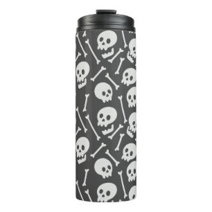 Creepy Bony Skulls en Botten Thermosbeker