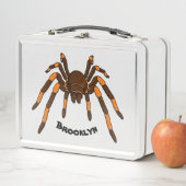 Creepy brown en oranje tarantula spider cartoon (In situ)