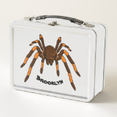 Creepy brown en oranje tarantula spider cartoon (Voorkant)