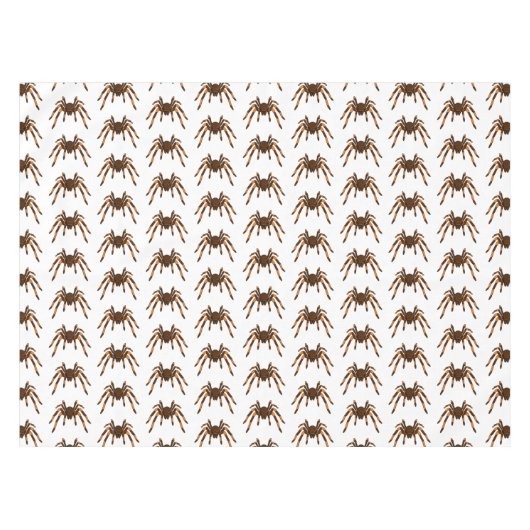 Creepy brown en oranje tarantula spider cartoon tafelkleed (Voorkant (Horizontaal))